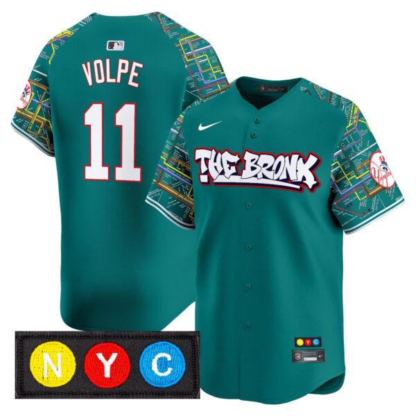 Men's New York Yankees The Bronx Subway Style Vapor Premier Limited Jersey - Stitched - Image 10