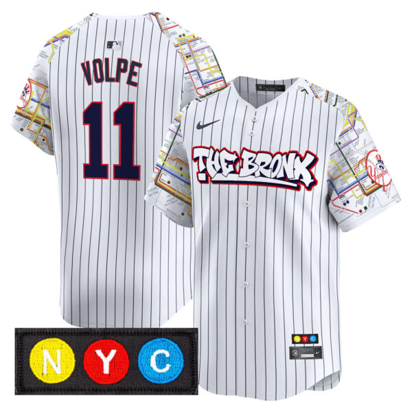 Men's New York Yankees The Bronx Subway Style Vapor Premier Limited Jersey - Stitched - Image 26