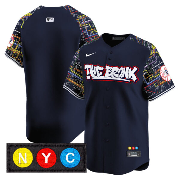 Men's New York Yankees The Bronx Subway Style Vapor Premier Limited Jersey - Stitched - Image 8