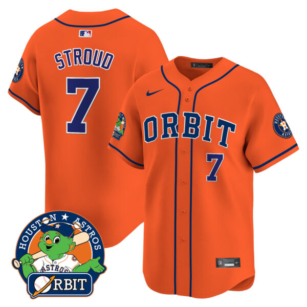 Men's Astros Orbit Patch Vapor Premier Limited Jersey - All Stitched - Image 31