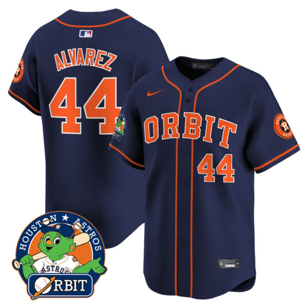 Men's Astros Orbit Patch Vapor Premier Limited Jersey - All Stitched - Image 21