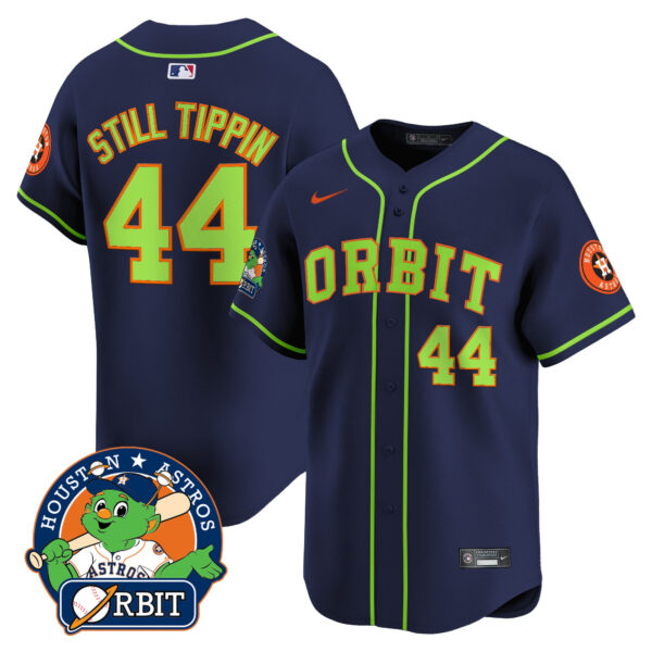 Men's Astros Orbit Patch Vapor Premier Limited Jersey - All Stitched - Image 43