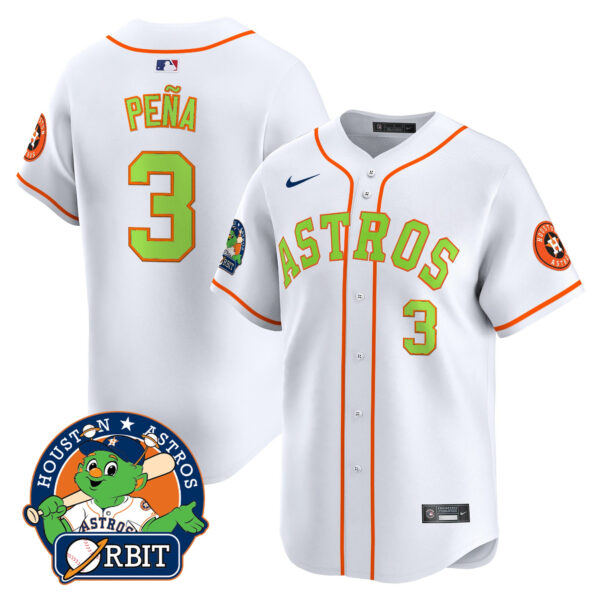 Men's Astros Orbit Patch Vapor Premier Limited Jersey V2 - All Stitched - Image 13