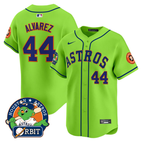 Men's Astros Orbit Patch Vapor Premier Limited Jersey V2 - All Stitched - Image 4