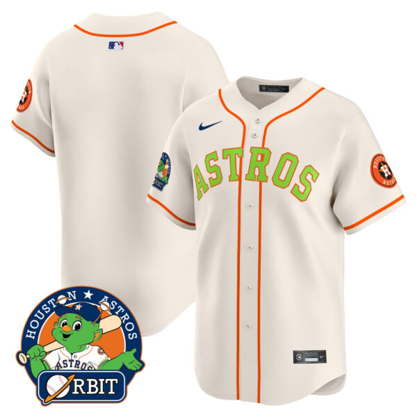 Men's Astros Orbit Patch Vapor Premier Limited Jersey V2 - All Stitched - Image 50