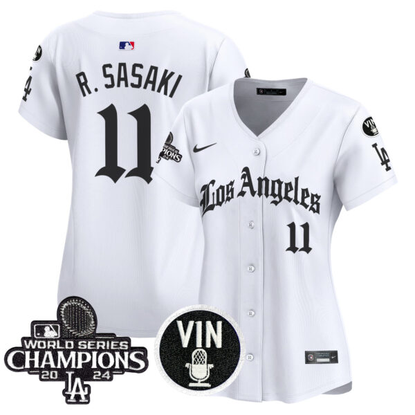 Women's Dodgers 2025 LA Gothic Style Vapor Premier Limited Jersey - All Stitched - Image 16