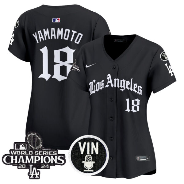 Women's Dodgers 2025 LA Gothic Style Vapor Premier Limited Jersey - All Stitched - Image 4
