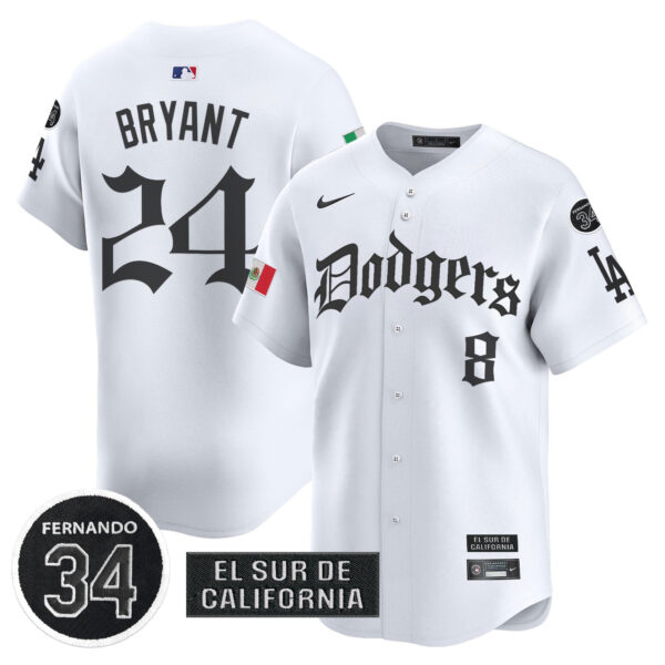 Men's Dodgers Mexico 2025 LA Gothic Style Vapor Premier Limited Jersey V2 - All Stitched - Image 17