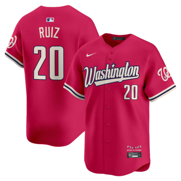 Men's Washington Nationals Cherry Blossom Style Vapor Limited Jersey - All Stitched - Image 4