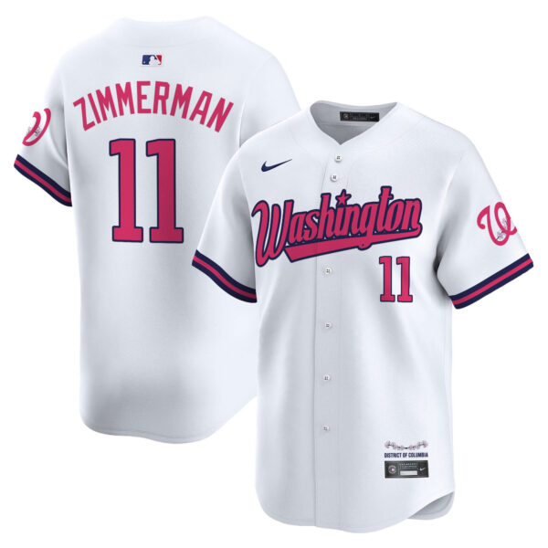 Men's Washington Nationals Cherry Blossom Style Vapor Limited Jersey - All Stitched - Image 16