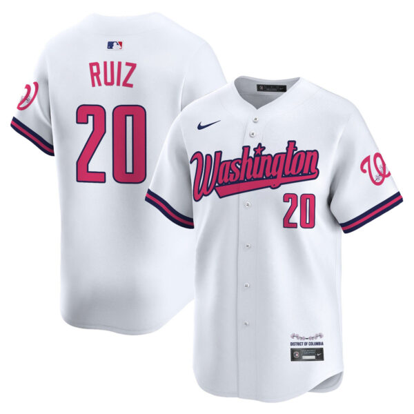 Men's Washington Nationals Cherry Blossom Style Vapor Limited Jersey - All Stitched - Image 13