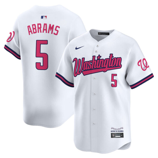 Men's Washington Nationals Cherry Blossom Style Vapor Limited Jersey - All Stitched - Image 10