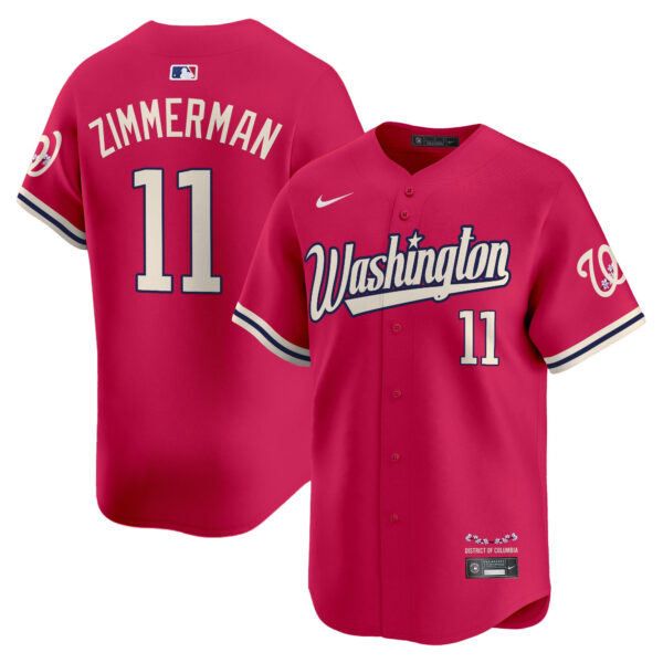 Men's Washington Nationals Cherry Blossom Style Vapor Limited Jersey - All Stitched - Image 7
