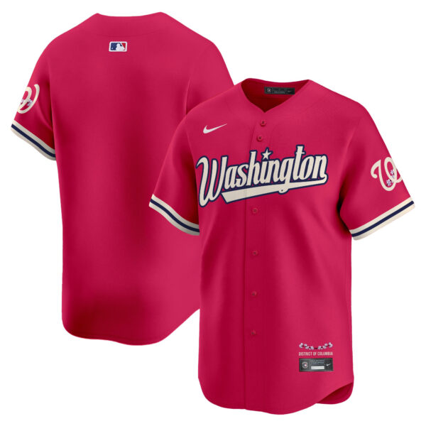 Men's Washington Nationals Cherry Blossom Style Vapor Limited Jersey - All Stitched - Image 9