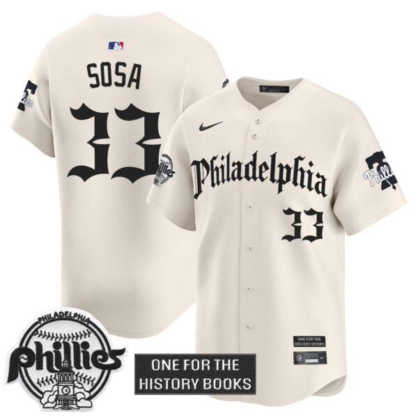 Men's Phillies 'Retro Newspaper Edition' Vapor Premier Limited Jersey - All Stitched - Image 3