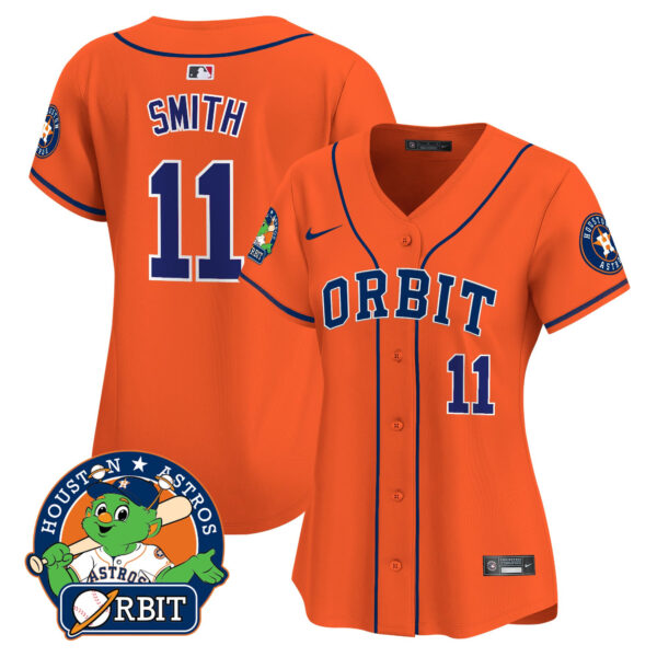 Women's Astros Orbit Patch Vapor Premier Limited Jersey - All Stitched - Image 35