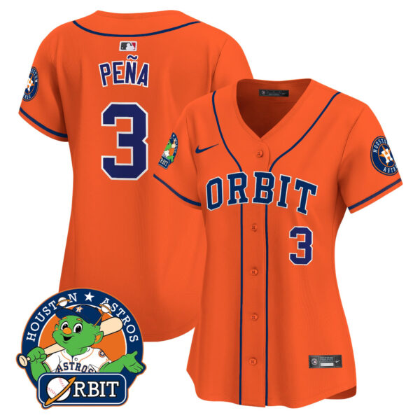 Women's Astros Orbit Patch Vapor Premier Limited Jersey - All Stitched - Image 29