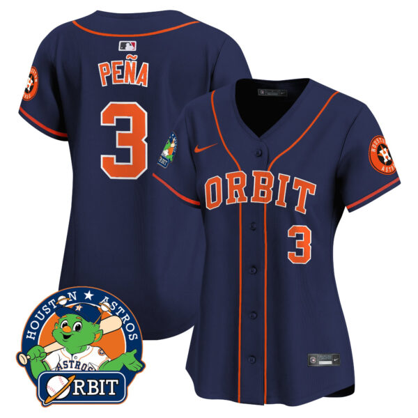 Women's Astros Orbit Patch Vapor Premier Limited Jersey - All Stitched - Image 20