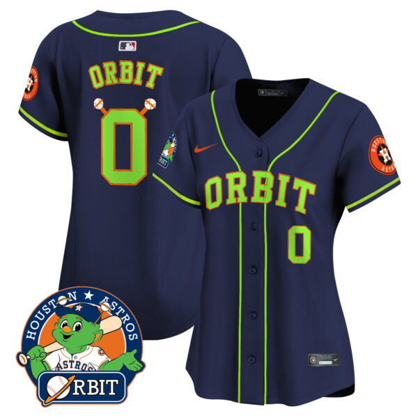 Women's Astros Orbit Patch Vapor Premier Limited Jersey - All Stitched - Image 41