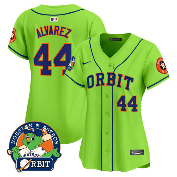 Women's Astros Orbit Patch Vapor Premier Limited Jersey - All Stitched - Image 3
