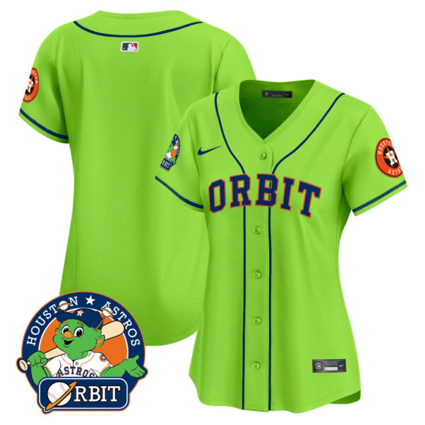 Women's Astros Orbit Patch Vapor Premier Limited Jersey - All Stitched - Image 9