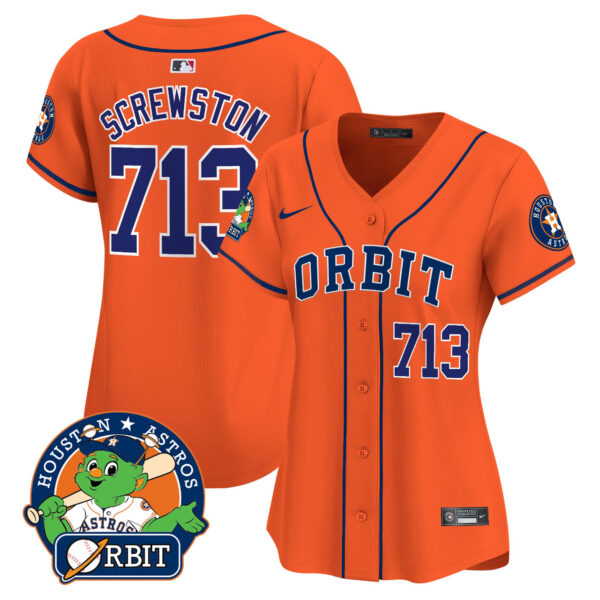 Women's Astros Orbit Patch Vapor Premier Limited Jersey - All Stitched - Image 33