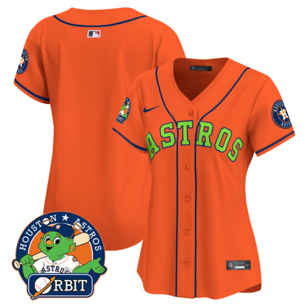 Women's Astros Orbit Patch Vapor Premier Limited Jersey V2 - All Stitched - Image 36