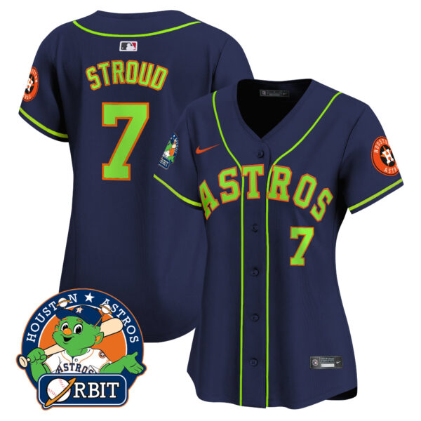 Women's Astros Orbit Patch Vapor Premier Limited Jersey V2 - All Stitched - Image 23