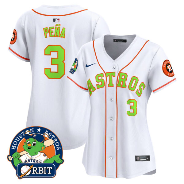 Women's Astros Orbit Patch Vapor Premier Limited Jersey V2 - All Stitched - Image 12