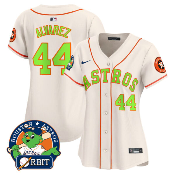 Women's Astros Orbit Patch Vapor Premier Limited Jersey V2 - All Stitched - Image 40