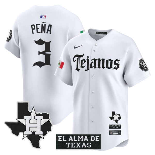 Men's Houston Astros Mexico Tejano Barrio Style Vapor Premier Limited Jersey - All Stitched - Image 11