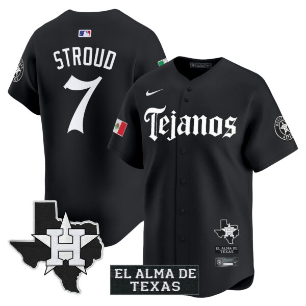 Men's Houston Astros Mexico Tejano Barrio Style Vapor Premier Limited Jersey - All Stitched - Image 4