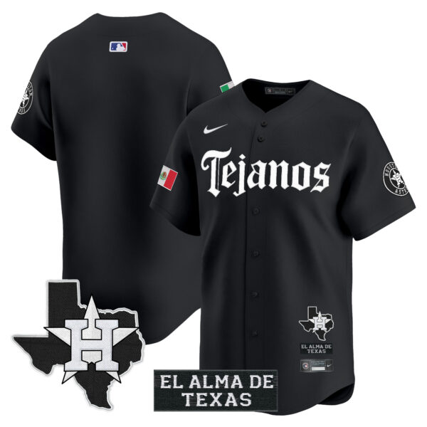 Men's Houston Astros Mexico Tejano Barrio Style Vapor Premier Limited Jersey - All Stitched - Image 9