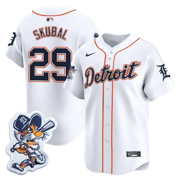 Men's Detroit Tigers Paws Patch Vapor Premier Limited Jersey - All Stitched - Image 20
