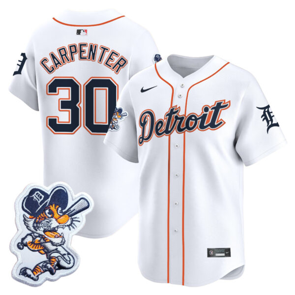 Men's Detroit Tigers Paws Patch Vapor Premier Limited Jersey - All Stitched - Image 22