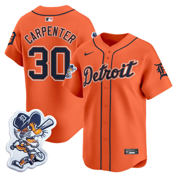 Men's Detroit Tigers Paws Patch Vapor Premier Limited Jersey - All Stitched - Image 4