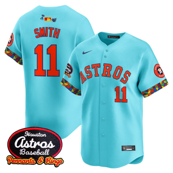 Men's Houston Astros x El Tiempo Cantina Vapor Premier Limited Jersey - All Stitched - Image 8