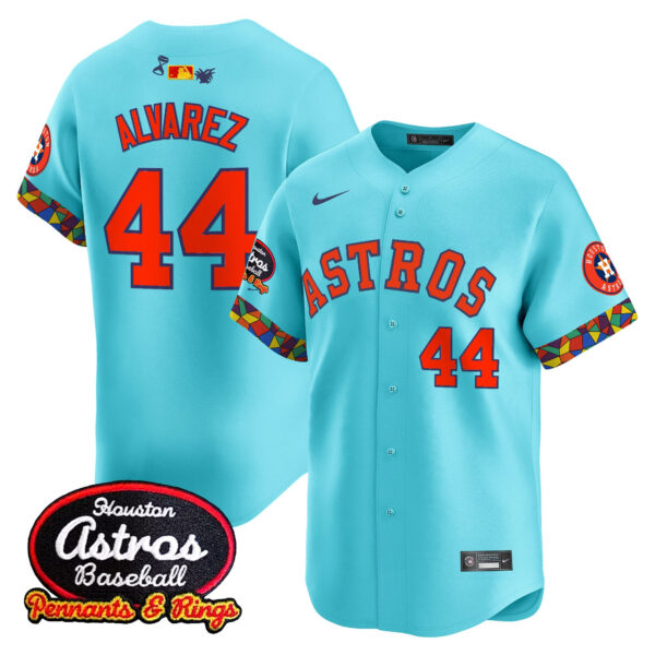 Men's Houston Astros x El Tiempo Cantina Vapor Premier Limited Jersey - All Stitched - Image 3