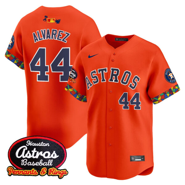 Men's Houston Astros x El Tiempo Cantina Vapor Premier Limited Jersey - All Stitched - Image 30