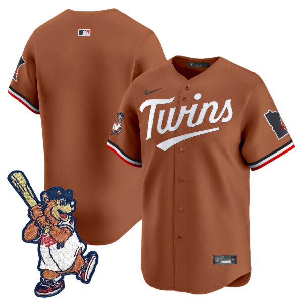 Minnesota Twins T.C. Bear Patch Vapor Premier Limited Jersey - All Stitched - Image 8