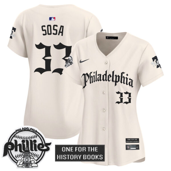 Women's Phillies 'Retro Newspaper Edition' Vapor Premier Limited Jersey - All Stitched - Image 14