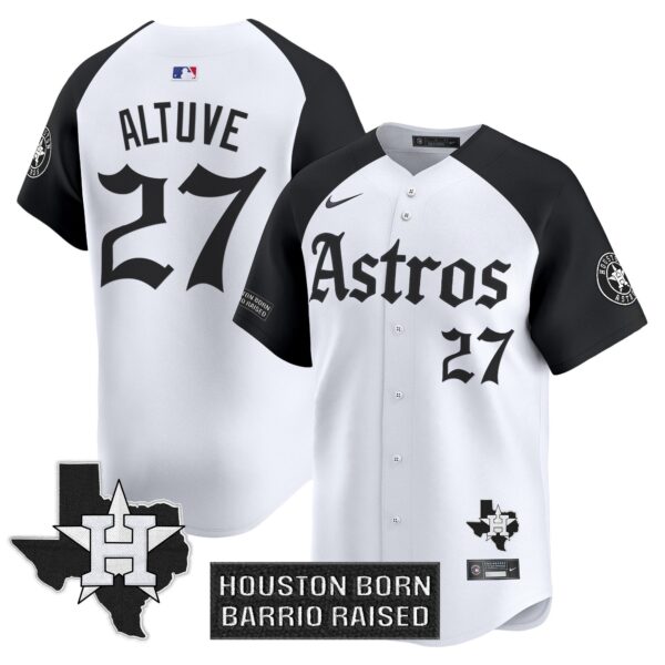 Men's Houston Astros 'Gothic Edition' Vapor Premier Limited Jersey - All Stitched - Image 21