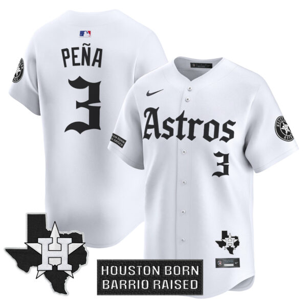 Men's Houston Astros 'Gothic Edition' Vapor Premier Limited Jersey - All Stitched - Image 12