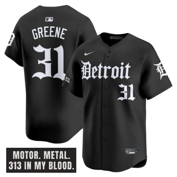 Men's Detroit Tigers 'Motor Gothic Edition' Vapor Premier Limited Jersey - All Stitched - Image 5