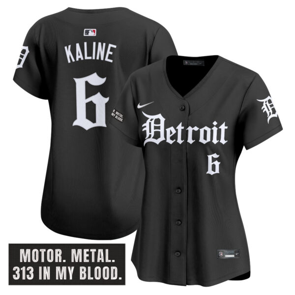 Women's Detroit Tigers 'Motor Gothic Edition' Vapor Premier Limited Jersey - All Stitched - Image 7