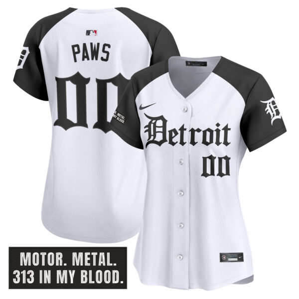 Women's Detroit Tigers 'Motor Gothic Edition' Vapor Premier Limited Jersey - All Stitched - Image 28