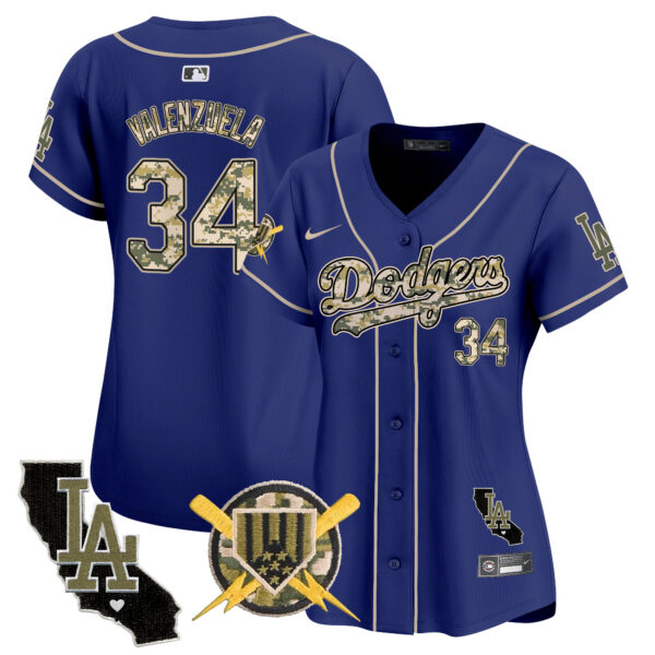 Women's Dodgers Armed Forces Day Vapor Premier Limited Jersey - All Stitched - Image 42