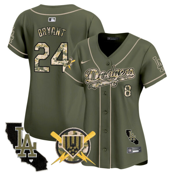 Women's Dodgers Armed Forces Day Vapor Premier Limited Jersey - All Stitched - Image 7