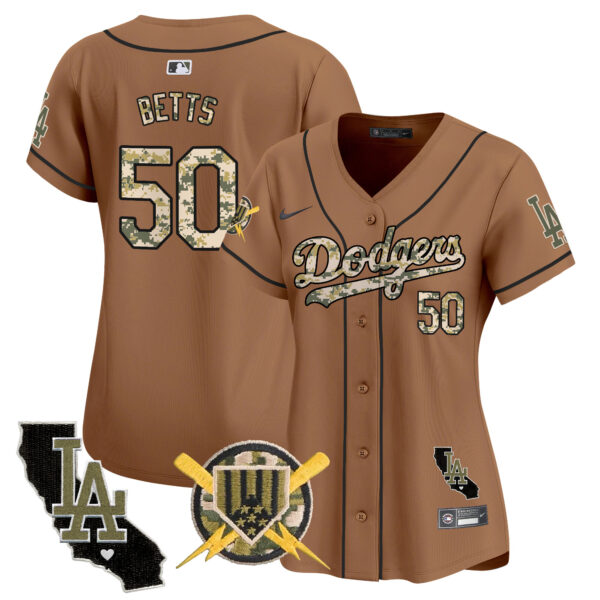 Women's Dodgers Armed Forces Day Vapor Premier Limited Jersey - All Stitched - Image 36