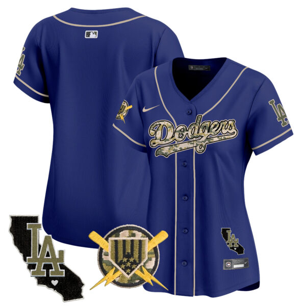 Women's Dodgers Armed Forces Day Vapor Premier Limited Jersey - All Stitched - Image 50